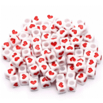 BI-CD32   Red Heart Beads
