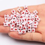 BI-CD32   Red Heart Beads - Image 2