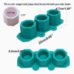 BI-JM26   Octagon Succulent Plant Silicone Mold - Image 2