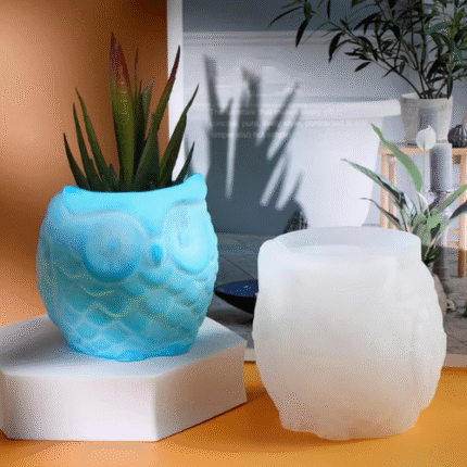 BI-JM60   Owl Pot Shape Silicone Mold