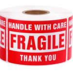 BI-TL39  Fragile Handle with Care Label Roll