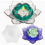 BI-DC3   Lotus Tea Light Holder Mold - Image 2