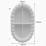 BI-JM87   Oval Bubble Tray Silicone Mold - Image 2