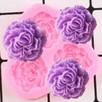 BI-248   Peony Flower Shape Candle Mold - Image 2