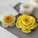 BI-252   Succulent Flower Candle Mold - Image 2