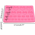 BI-256    25 Cavity Heart Silicone Mold - Image 2