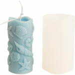 BI-238   Cylinder Shells Silicone Candle Mold