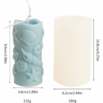 BI-238   Cylinder Shells Silicone Candle Mold - Image 2