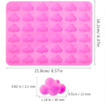 BI-139  36 Cavity Fondant Cloud Shaped Silicone Mold - Image 2