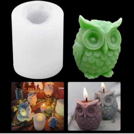 BI-141  8.5*9cm Owl-Shaped Candle Mold