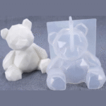 BI-127   Geometric Teddy Bear Candle Mold