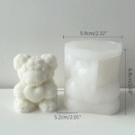 BI-120  Rose Teddy Bear Candle Mold - Image 3