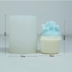 BI-117  Cupcake Shape Silicone Candle Mold - Image 2