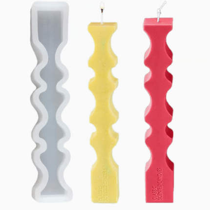 BI-96  Wavy Pillar Candle Mold
