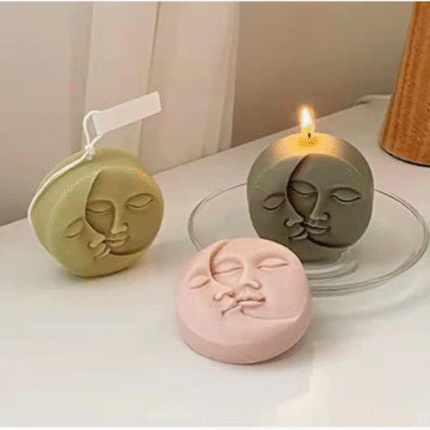 BI-64   Sun Moon Face Candles