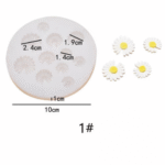 BI-17   11 cavity Daisy Flower Silicone Mold - Image 2