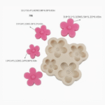 BI-154   4 cavity Flower-Shaped Silicone Mold - Image 2