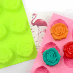 6 cavity Rose-Shaped Silicone Molds