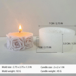 BI-191   Rose Shaped Scented Candle mold - Image 2