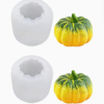 Pumpkin shaped silicone mold