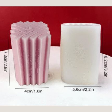 BI-9  Woven Pattern Pillar Candle Silicone Mould
