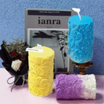 BI-24   Floral Design Scented Pillar Candle Mold