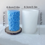 BI-24   Floral Design Scented Pillar Candle Mold - Image 2