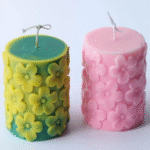 BI-26   Floral Design Pillar Candle Silicone Mold - Image 3