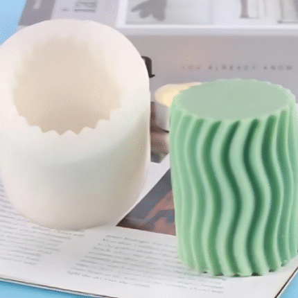 BI-30   Wave Pillar Candle Silicone Mold