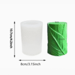 BI-38   Leaf Design Pillar Candle Silicone Mold - Image 2