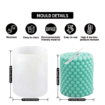 BI-77   Bubble Design Pillar Silicone Candle Mold - Image 2