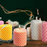 BI-77   Bubble Design Pillar Silicone Candle Mold - Image 3