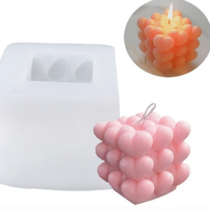 BI-189   Heart Shaped Bubble Candle Mold