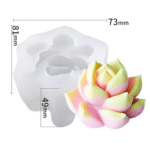 BI-212   Lotus Flower Shaped Silicone Candle Mold - Image 2