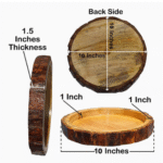 BI-WS14   Round Shape Wooden Tray - Image 2