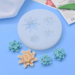 BI-216  Lotus Shape Flower Fondant Silicone Mold - Image 2
