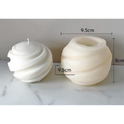 BI-409   Large Spiral Ball Candle Mold