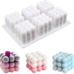 BI-223  6 Cavity Bubble Candle Mold