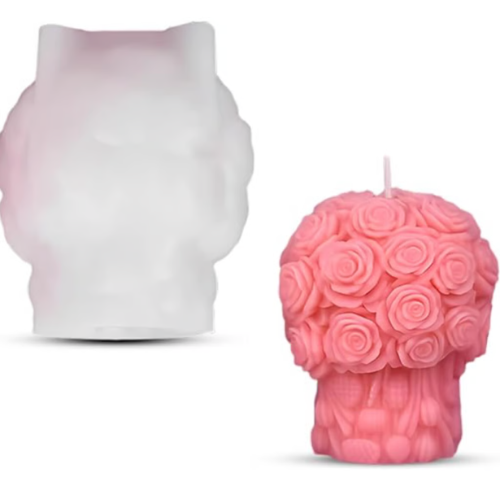 Untitled design (5) Rose Skull Candle - Image 1