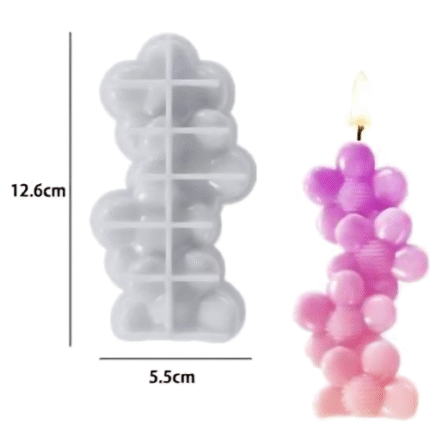BI-75  Bubble Candle Silicone Mold