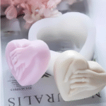 BI-270   Heart Love Holding Hands Candle Mold - Image 2