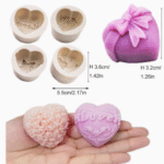 BI-266  Set of 4 Fondant Love Flower Silicone Mild - Image 2