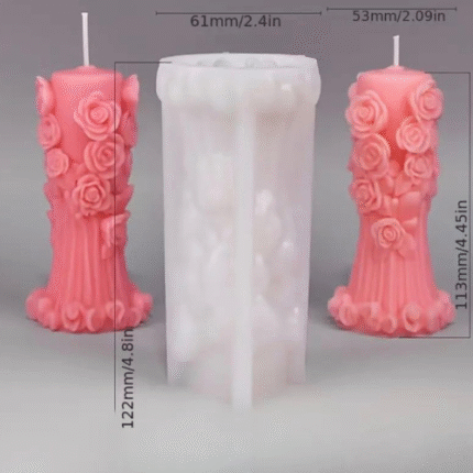 ROSE FLOWER PILLAR MOLD