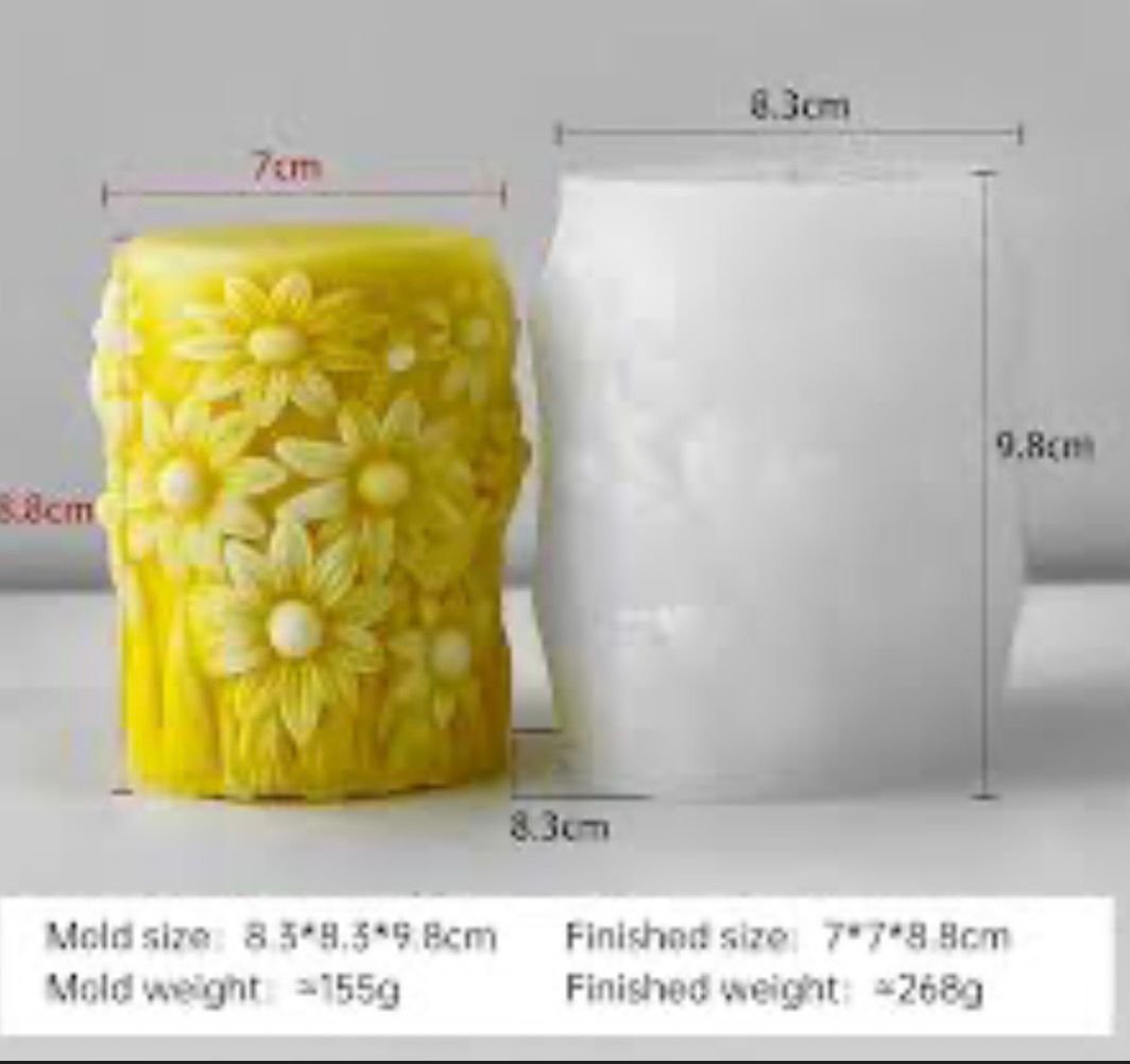 bi-411 sunflower cylinder mold BI-411 - Image 1