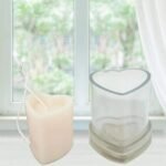 BI-PCM10 Heart-Shaped Acrylic Candle Mold, 5.2 x 6.5 cm DIY Candle Making Mould, Clear Polycarbonate Mold for Candle, Handmade Projects - Image 5