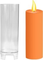 BI-PCM26 Polycarbonate Pillar Candle Mold, Clear Round Cylindrical Shape, 17.15cm Height x 5.9cm Diameter, Acrylic Taper Candle Making Supplies - Image 3