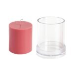 BI-PCM27 Cylindrical Acrylic Candle Mold, Clear Glass Pillar Candlestick Mold 7.5x10.5 Cms for DIY Home Wedding Décor, Aromatherapy, Party - Image 4