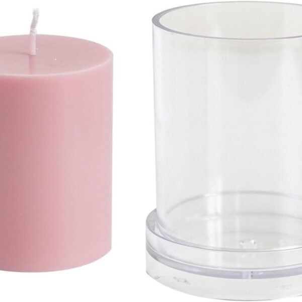 BI-PCM27 Cylindrical Acrylic Candle Mold, Clear Glass Pillar Candlestick Mold 7.5x10.5 Cms for DIY Home Wedding Décor, Aromatherapy, Party
