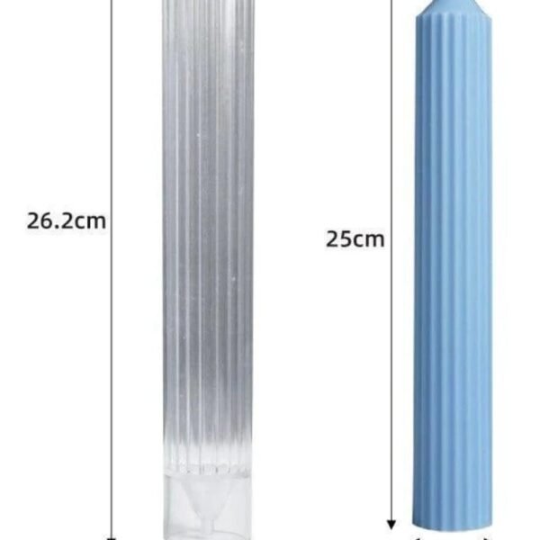 BI-PCM3 LONG RIBBED STRIPED CYLINDER POLYCARBONATE ACRYLIC MOLD 25X3.5 CMS