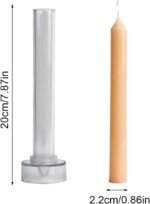 BI-PCM30 Taper Candle Making Mold Kit, Clear Plastic, 20cm/7.87in Height, Non-Stick Design, Reusable DIY Supplies for Home Decor and Church Candles - Image 2